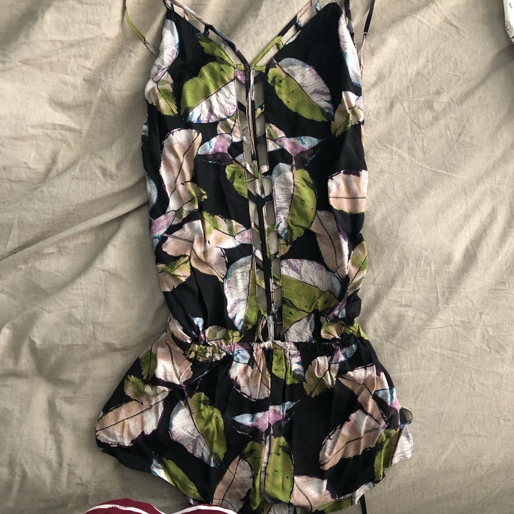 Olivaceous Backless Romper